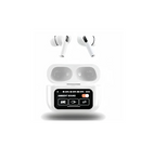 CPHUSA A9 Pro Noise Cancelling Bluetooth Earbuds, Wireless buds with 13 Functions, LED Display, Microphone, & USB Charging Compatible with iPhone & Android, Earphones for Music, Calls & Gaming - White