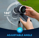 CPHUSA Portable Handheld Turbo Fan, 5-Gear Speed Rechargeable Battery, TurboTech Cooling, Strong Airflow, Quiet USB Mini Fan for Travel, Camping, Hiking, Outdoor Use – Black