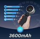 CPHUSA Portable Handheld Turbo Fan, 5-Gear Speed Rechargeable Battery, TurboTech Cooling, Strong Airflow, Quiet USB Mini Fan for Travel, Camping, Hiking, Outdoor Use – Black