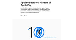 Apple Celebrates 10 Years of Apple Pay Instawireless