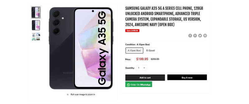 SAMSUNG Galaxy A35 5G A Series Instawireless