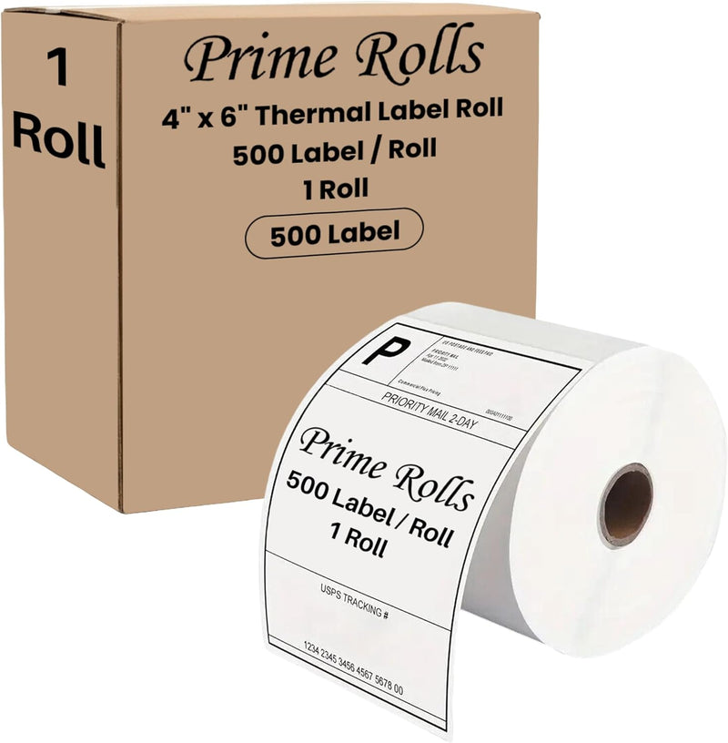 4×6 Direct Thermal Shipping Labels – 500 Labels (1 Roll) Water & Oil R ...