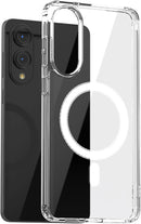 Samsung Galaxy S25 Edge Case – Clear Protective Case, TPU + Acrylic Hybrid, Military-Grade Drop Protection, Shock Absorption, Textured Grip, Wireless Charging Compatible