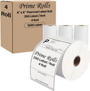 4×6 Direct Thermal Shipping Labels – 1000 Labels (250 per Roll, 4 Rolls) Permanent Adhesive, Smudge-Resistant, Compatible with Zebra & Rollo Printers (Not for DYMO)