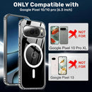 Google Pixel 10 Pro Case – Slim Matte, Military-Grade Drop Protection, Shockproof, Anti-Fingerprint, Wireless Charging, Clear