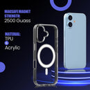 iPhone 17 Protective Case – TPU & Acrylic Hybrid, Military-Grade Drop Protection, Shock Absorption, Slim, Textured Grip, Wireless Charging, Clear