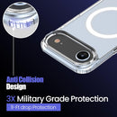 iPhone 17 Air Clear Protective Case – TPU + Acrylic Hybrid, Military-Grade Drop Protection, Shock Absorption, Slim Profile, Textured Grip, Wireless Charging Compatible