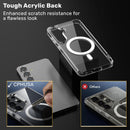 Samsung Galaxy S25 Case – Protective Clear Case, TPU + Acrylic Hybrid, Military-Grade Drop Protection, Shock Absorption, Textured Grip, Wireless Charging