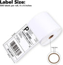 4×6 Direct Thermal Shipping Labels – 5000 Labels (500 per Roll, 10 Rolls) Water & Oil Resistant, Strong Adhesive, Perforated, Compatible with Zebra, Rollo, Jadens & Nelko Printers (Not for DYMO)
