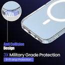 iPhone 17 Protective Case – TPU & Acrylic Hybrid, Military-Grade Drop Protection, Shock Absorption, Slim, Textured Grip, Wireless Charging, Clear