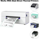 4×6 Fanfold Direct Thermal Shipping Labels – 1000 Labels (1 Stack) Water & Oil Resistant, Strong Adhesive, Perforated, Compatible with Rollo, MUNBYN & Zebra Printers