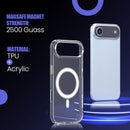 iPhone 17 Air Clear Protective Case – TPU + Acrylic Hybrid, Military-Grade Drop Protection, Shock Absorption, Slim Profile, Textured Grip, Wireless Charging Compatible