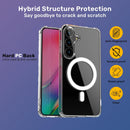 Samsung Galaxy S25+ Case – Clear Protective Case, TPU + Acrylic Hybrid, Military-Grade Drop Protection, Shock Absorption, Textured Grip, Wireless Charging