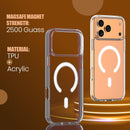 iPhone 17 Pro Protective Case – TPU + Acrylic Hybrid, Military-Grade Drop Protection, Shock Absorption, Slim Profile, Textured Grip, Wireless Charging Compatible, Clear