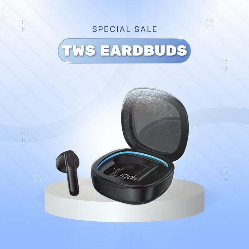 CPHUSA TWS Earbuds Bluetooth 5.3 Wireless Headphones with Hi-Fi Stereo Sound & Deep Bass - LED Charging Case, Immersive Audio, Secure Fit - Black