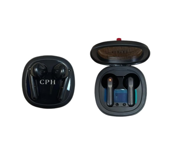 CPHUSA TWS Earbuds Bluetooth 5.3 Wireless Headphones with Hi-Fi Stereo Sound & Deep Bass - LED Charging Case, Immersive Audio, Secure Fit - Black