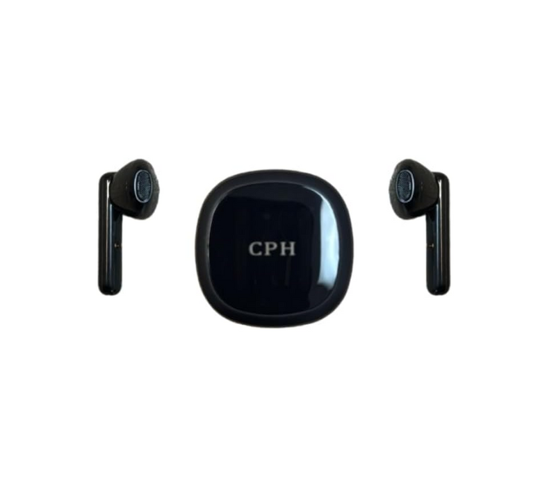 CPHUSA TWS Earbuds Bluetooth 5.3 Wireless Headphones with Hi-Fi Stereo Sound & Deep Bass - LED Charging Case, Immersive Audio, Secure Fit - Black